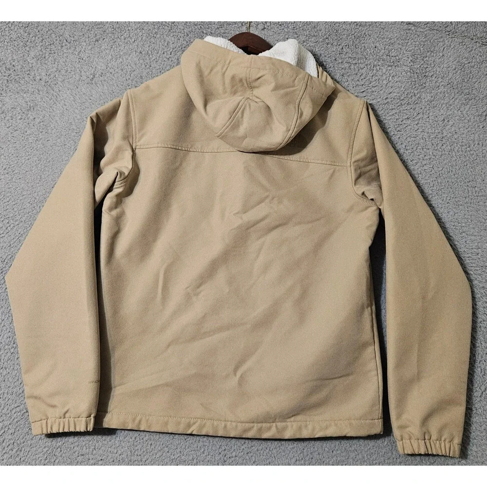 North‎ Face Camden Thermal Hoodie Zip Up Jacket Men's Small Beige Windfall